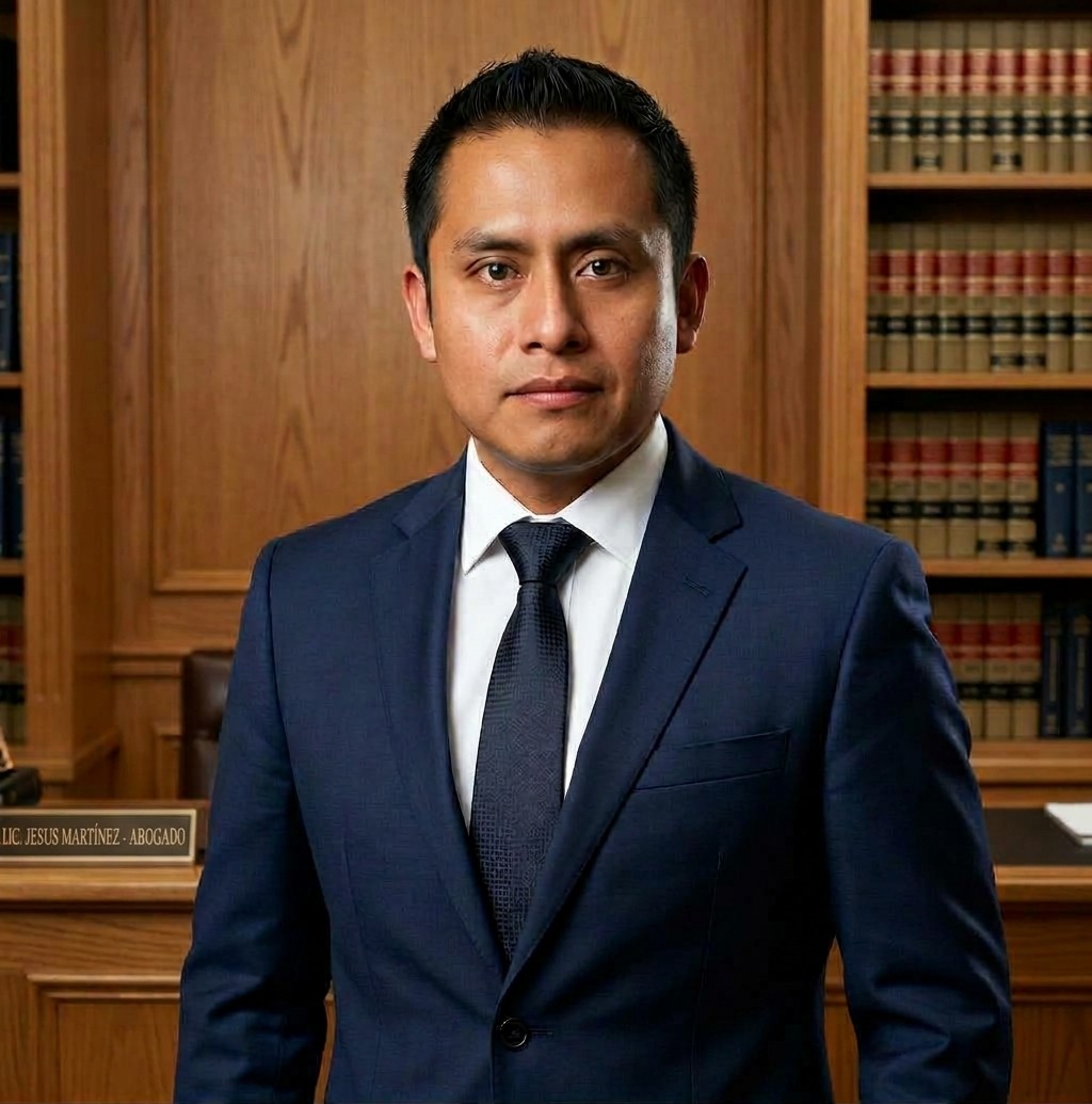 Lic. Jesús Martínez Martínez, abogado, en su despacho